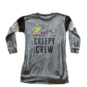 Disney Creepy Crew Nightmare Before Christmas Sleepwear Top Gray Size M